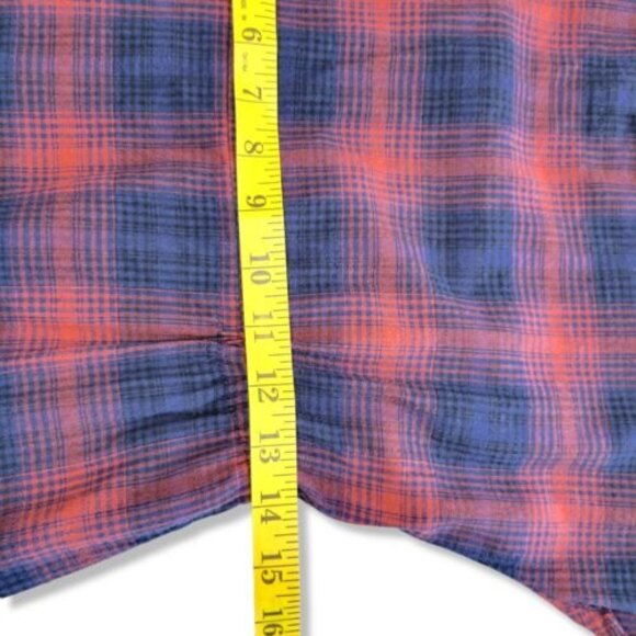 Bridge & Burn Clement Cinched Waist Dress Women's size XS Red Plaid knee length - Picture 6 of 11